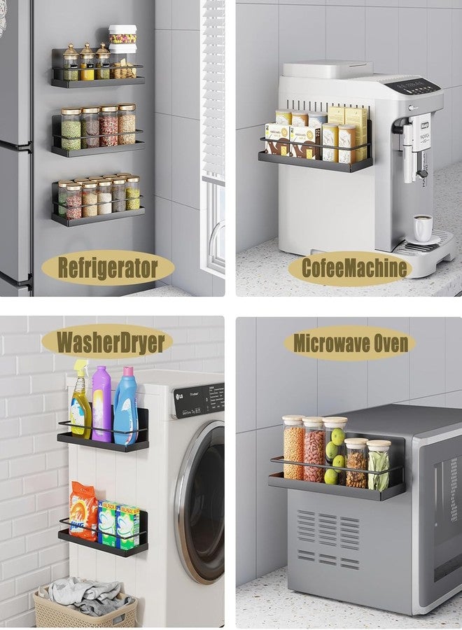 KRYLAR 1PCS Magnetic Spice Rack for Refrigerator, Metal Spice Organizer Shelf for Kitchen, Magnetic Storage for Jars & Bottles, Spice Seasoning Rack for Cabinet, Kitchen Organization Solution - Image 5